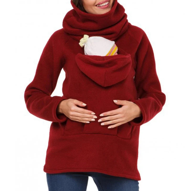 Autumn Winter Kangaroo Coat Maternity Clothing Plus Size Pregnancy Sweater Premama Baby Carrier for 0-12 Months Pregnant Hoodies
